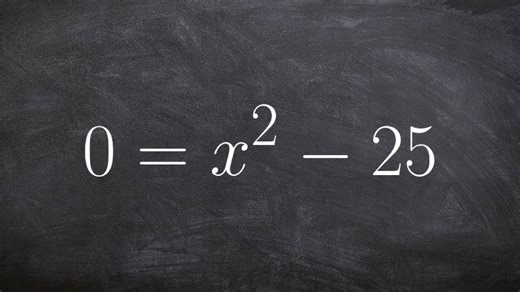 Solve by factoring when a difference of two squares