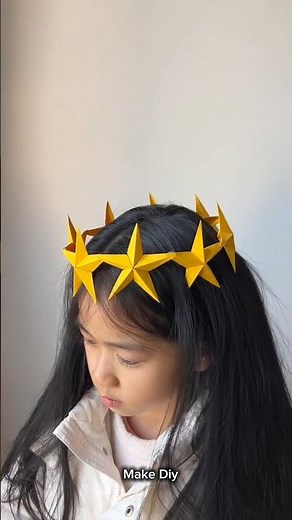 How to Make Paper Star Headband ⭐ Easy DIY Hair Accessories at Home #bohohair #craft #shorts