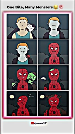 Monster Problems 😅🧛‍♂️🕷️#deepmeaningpictures #comics #reality #motivation