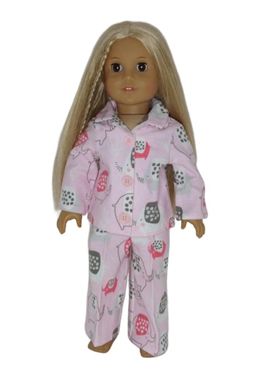 18 Inch Doll Flannel Pajamas E400a - Etsy