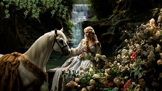 Fille Cheval Cascade - Free video on Pixabay