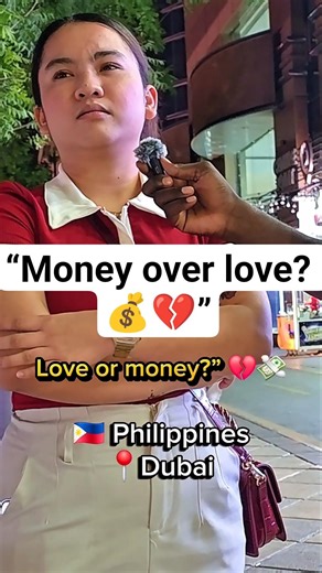 Money over love? 💰💔 You won’t believe her answer #MoneyVsLove #PhilippinesLife #DubaiStories
