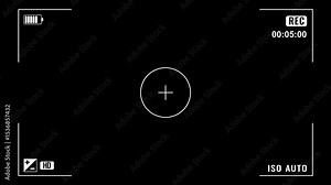 Camera recording screen focus view interface overlay. It's cool and useful for videos and screen recording. Stock Video