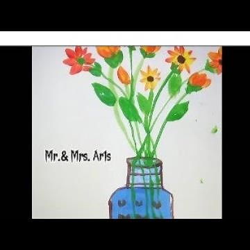 How to draw a flower pot |Flower Pot Drawing step by step | Easy Flower Vase Drawing for Beginners |