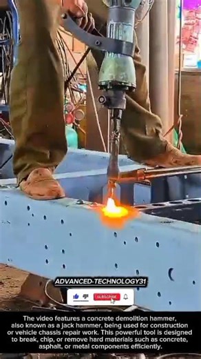 Use of a Concrete Demolition Hammer in Construction and Repair Work !! #innovation #tool #tools