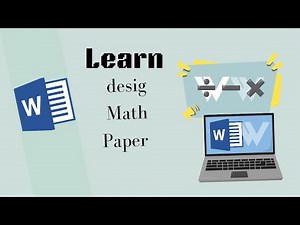 How to design Math Paper in Ms word
