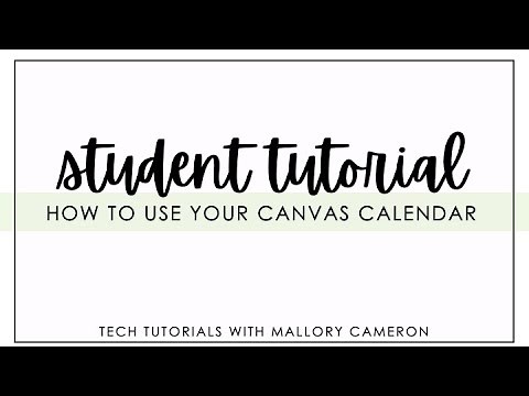 How to Use the Canvas Calendar | Student Tutorial