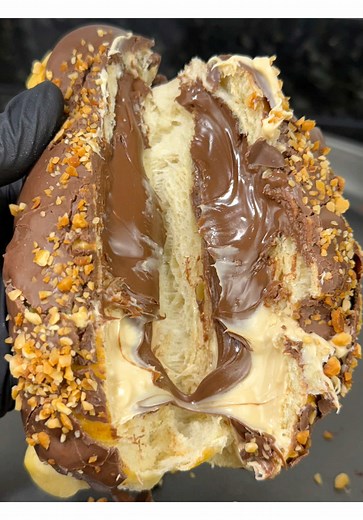 Pão Doce Recheado com Nutella e Kinder