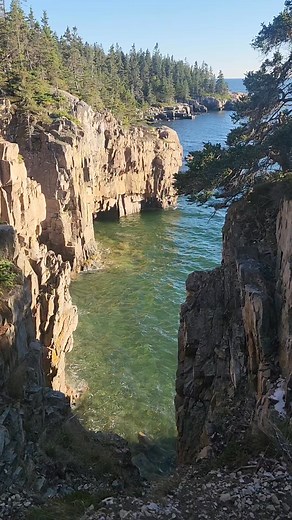 Schoodic Peninsula Acadia National Park in Winter Harbor Maine this afternoon 🌊 #Maine #ocean #waves #nature | Wayne Bishko