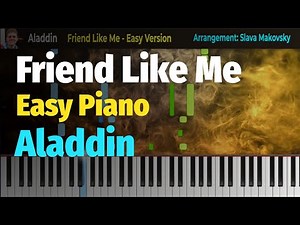 Aladdin - Friend Like Me - Easy Piano Cover (Synthesia)