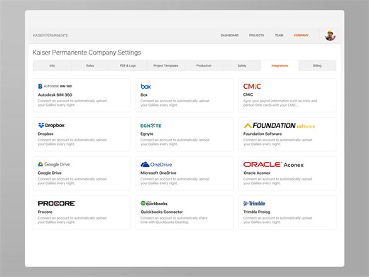 Raken's Integration Marketplace