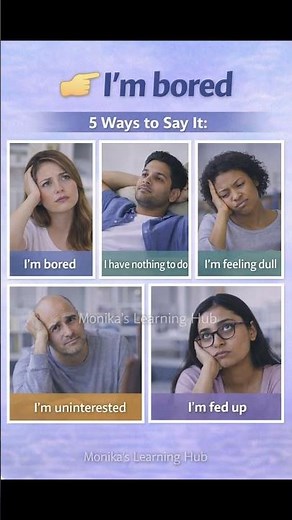 👉 5 Better Ways to Say “I Am Bored” | Improve Your English Vocabulary