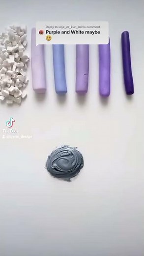 polymer clay earring tutorial - purple and white marble effect with silver foil