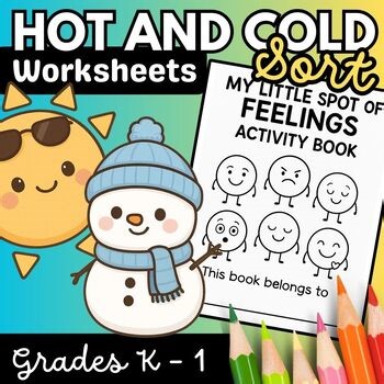 Hot and Cold Sort Activities | Sorting, Writing, and Drawing Worksheets K-2