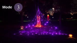 BlcTec Halloween Decorations Giant Spider Web Lights, 19.7ft x 14.7ft Lighted White Spider Web with 250 LEDs, Sturdy Wire Halloween Web Lights with 8 Modes, Waterproof for Yard, Porch Decor (Purple)