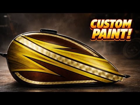 Mastering Candy Basecoats & Gold Leafing: Live Motorcycle Tank Custom Paint