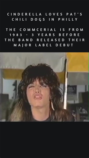 Thunder Underground on Instagram: "Cinderella's commercial for Pat's Chili Dogs #cinderella #chilidogs #podcast #hardrock #classicrock #heavymetal #livemusic #instarock #instagood #instareels #instametal #tomkeifer #shakeme #commercial"