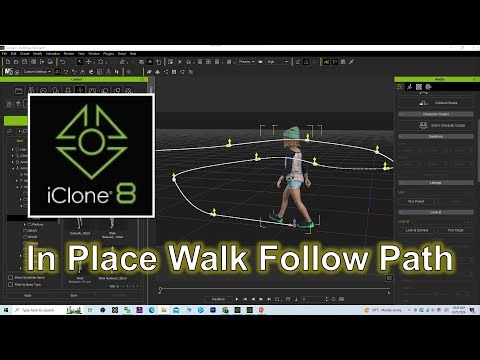 iClone 8 - Inplace Walk Motion follow Path #Tutorial #iclone #path #curve #motion #animation