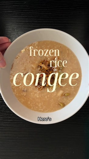 hope this helps! by popular demand, here’s how I made congee from frozen meal-prepped rice. I add @Kikkoman USA soy sauce for color and taste, but you can add any savory ingredients you desire. Others have shared similar names and dishes in their cultures, so please share yours! #congee #chinesefood #mealprep #breakfastideas #cookwithme
