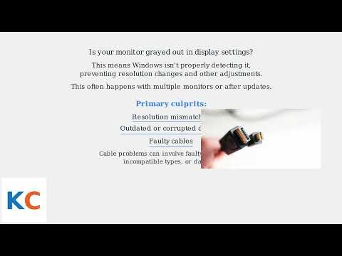 How to Fix Monitor Grayed Out in Display Settings – Resolution, Driver & Cable Check