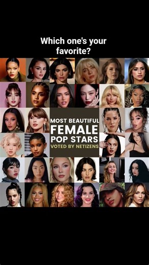 comment down your favorite popstar among these 32 beautiful women 😍 #shorts #viral #fyp
