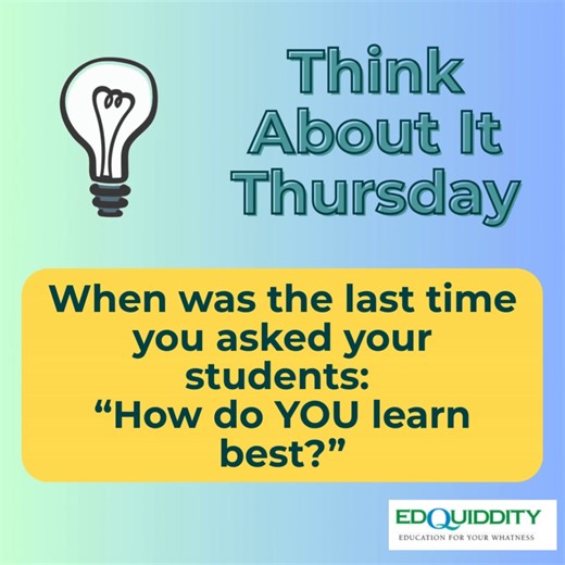 Understanding how students see themselves as learners boosts agency, ownership, and growth, building efficacy for success in school . . . and in life! Today we invite you to reflect: What strategies do YOU use to give students a voice? #ThinkAboutItThursday #StudentAgency | EdQuiddity Inc