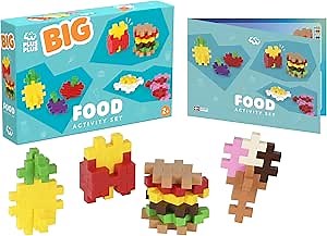 Amazon.com: Plus Plus - Big Activity Set, Food, 50 Piece - Construction Building Stem Toy, Interlocking Large Puzzle Blocks For Toddlers And Preschool : Toys & Games
