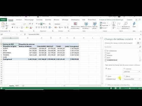 Les bases du tableau croisé dynamique (TCD) sur excel