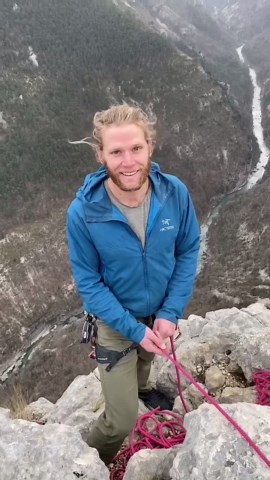 Rappelling off a 1,000 foot cliff