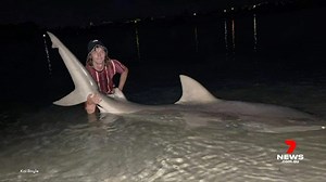 Beaches on the Swan River have been shut down indefinitely after a 3 metre shark was caught near the site of a tragic fatal attack just days ago. #NEWS | 7NEWS Perth