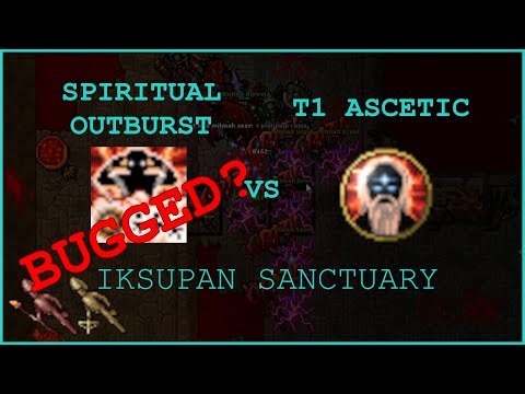 Tibia | Monk 496 | Spiritual Outburst vs T1 Ascetic | Spender bugged?
