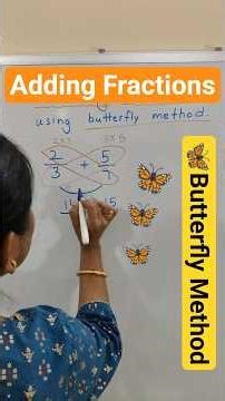 Adding Fractions Using Butterfly Method 🦋 | Easy Trick for Students #shorts #maths #addingfractions