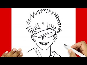 How To Draw Gojo For Beginners | Gojo Drawing Easy