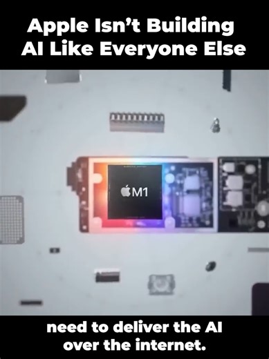 The real reason Apple isn't building AI like everyone else 📲 Companies like Google and OpenAI are in a constant race to build the most advanced AI models so that they can monetize them mostly through ads, subscription, or usage. But Apple's business isn't building frontier AI models. It's building great consumer products. And those products don't necessarily need the most advanced AI in the world. They simply need useful features. #apple #business #tech #ai