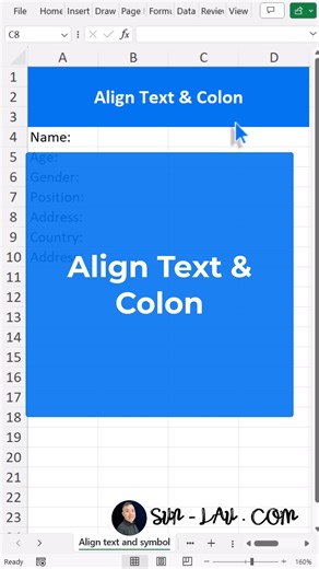 Stop aligning text and colon manually! Instead, follow this: 1. Press shortcut "Ctrl 1" 2. Go to "Number" → "Custom" 3. Type "@* :" Done!🙂 If this post is helpful, follow Sun Lau and give it a repost ♻️ to help others! ————— Here are 3 ways I can assist you☀️: Weekly Newsletter | Digital Course | 1:1 Work with me (new) 🔗Link on my profile #Excel #exceltips #exceltricks #excel技巧 #excel教學 #businessanalytics #excelanalyticsos | Sun Lau - Excel Analytics OS course