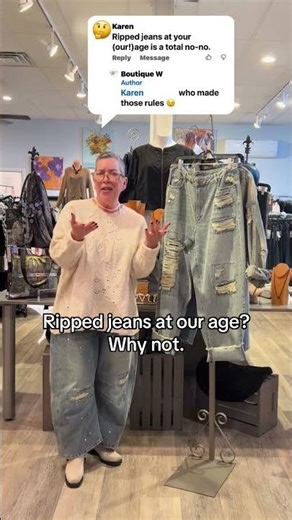 These jeans are not tight. Not clingy. Not trying to look young.