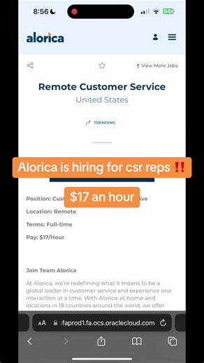Alorica Hiring Customer Service Representative for Remote Work