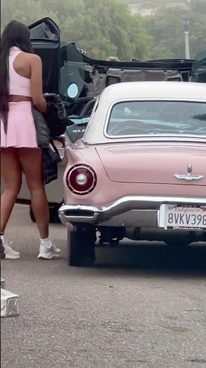 She’s matching. 1957 Ford Thunderbird. ￼