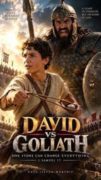 David Faced a Giant With Just One Stone | David & Goliath | Bible Story🙏✝️ #shorts