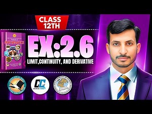 Exercise 2.6 Class 12 maths || NBF New Book 2025 || ex 2.6 Class 12 maths NBF || by Calculus Corner