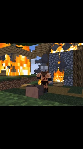 The Viking Invading village in Minecraft | Vikings Minecraft animation | #minecraft #gaming #shorts