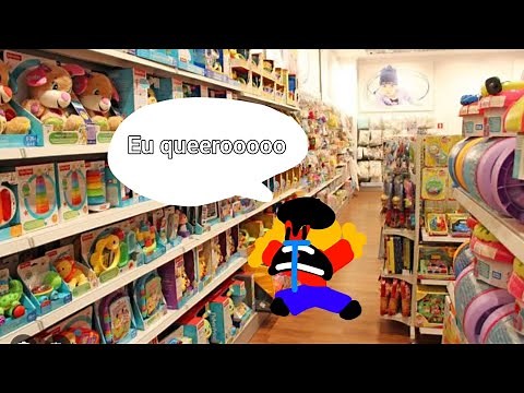 Luiz threw a tantrum at the shopping mall at the toy factory wanting the microphone and got beate...
