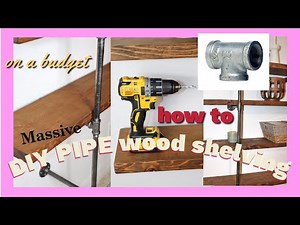 How to: Wood & PIPE Shelving | DIY floating shelf unit | on a budget