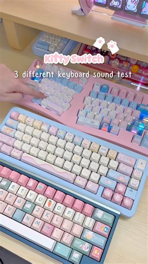 Kitty switch sound test || 3 different keyboards ⌨️ #typing