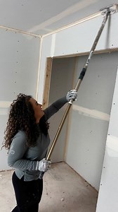 Rolling angles! My roller is wet and my mud is loose - makes for easy rolling! | Drywall Shorty