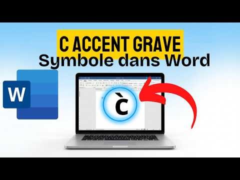 📝 Word : Comment faire le c avec accent grave (c̀) facilement !