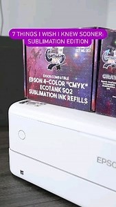 When I started out on my sublimation journey, I was not sure where to start. There was a lot of trial and error to create my perfect sublimation system so I am sharing all the things YOU should avoid so you don't have to deal with those problems. 💫 1. Always start with a test page with your new printer 📃 2. Make sure to clean your blanks 🖨️ 3. Invest in an air purifier 💨 4. Don’t forget to mirror the design 🪞 5. Some things are going to FAIL! ❌ 6. Not all blanks are created equal! Quality m