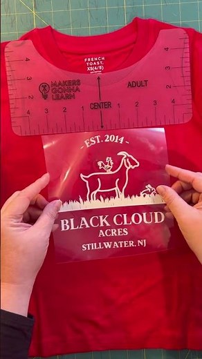 Line up your short design perfectly every time using a shirt ruler. #cricut #cricutbeginners