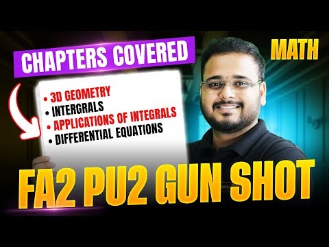 📘 PU2 Maths Unit Test 2 Gunshot Marathon | FA2 Maths Syllabus | Score 30+ in FA2 Maths