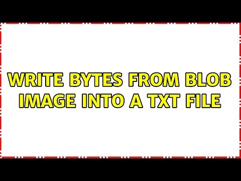 Write bytes from blob IMAGE into a txt file